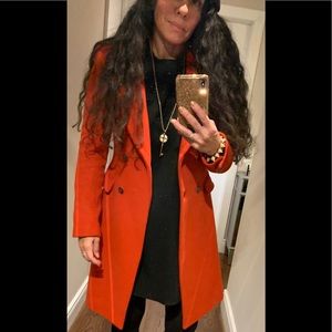 🔥🔥Red Double Breasted Zara Wool Fitted Coat😍😍